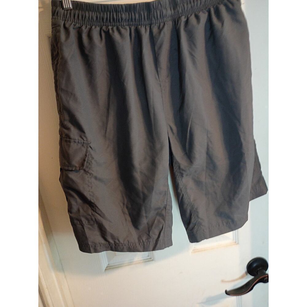 Baleaf Cycling Shorts Gray Sz L Padded Elastic Waist Drawstring